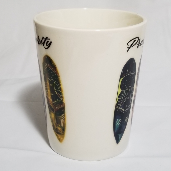 African Fang Prosperity Mask on a Royal Norfolk Classic White Tapered Mug 14 oz. - Picture 3 of 5